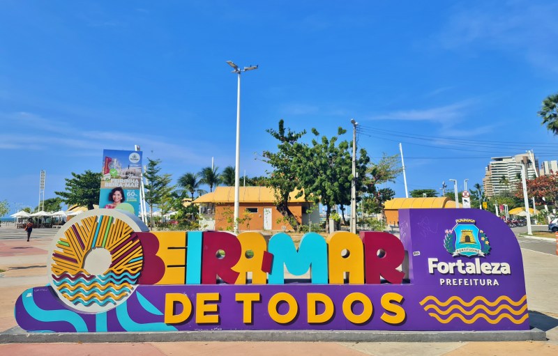 letreiro Beira Mar em Fortaleza, o que fazer em Fortaleza, pontos turísticos de Fortaleza