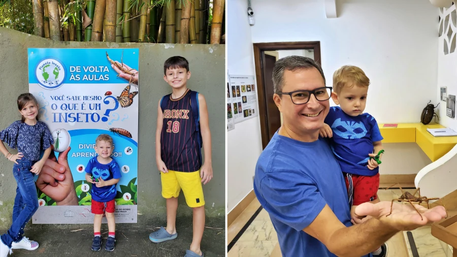 Planeta Inseto, um dos principais passeios gratuitos em São Paulo para crianças, com exposição interativa sobre insetos.