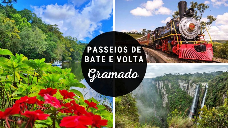 passeios de bate e volta em Gramado, Maria Fumaça, Bento Gonçalves, Nova Petrópolis a Itaimbezinho no Rio Grande do Sul