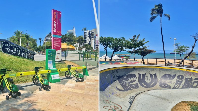 Skate Park, andar de bicicleta na Av. Beira Mar, melhores passeios em Fortaleza para crianças