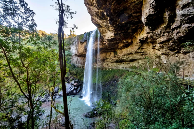 Farroupilha uma das principais cidades da Serra Gaúcha, belíssima cachoeira do Salto Ventoso