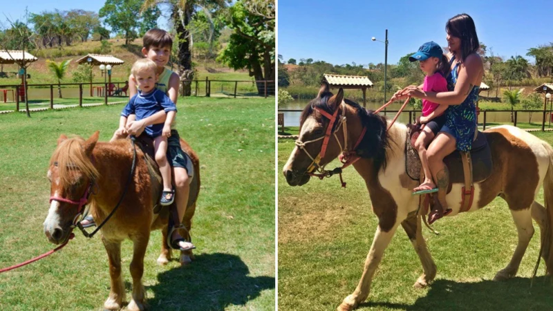 passeio de pônei e de cavalo no Arca Parque, passeio com criança perto de Goiânia
